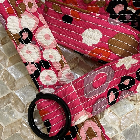 Beautiful floral silk belt size small/medium - Picture 2 of 8